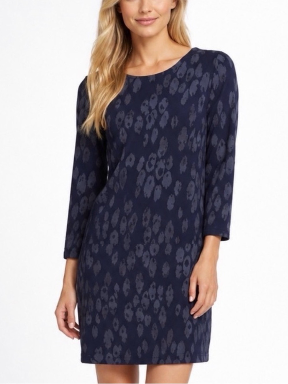 GAP Blue Camouflage Shift Dress S